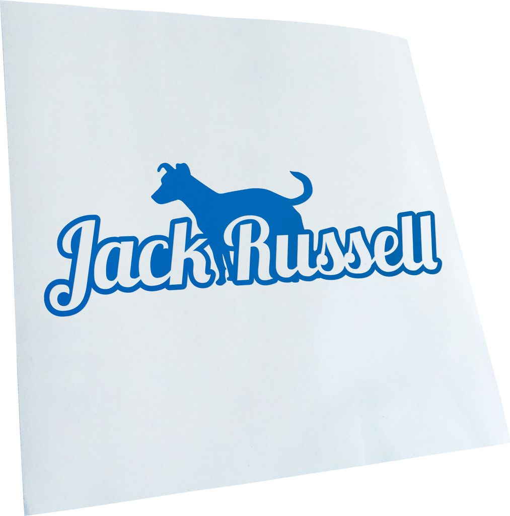 Kiwistar - Autoaufkleber - Jack Russell Terrier mit Name Heckscheibenaufkleber - Aufkleber für Auto Kfz Fahrrad, LKW, Truck Mofa