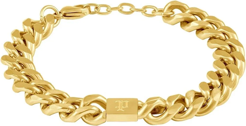 Bracelet Homme Police Doré pour Look Urbain - Idée Cadeau Anniversaire