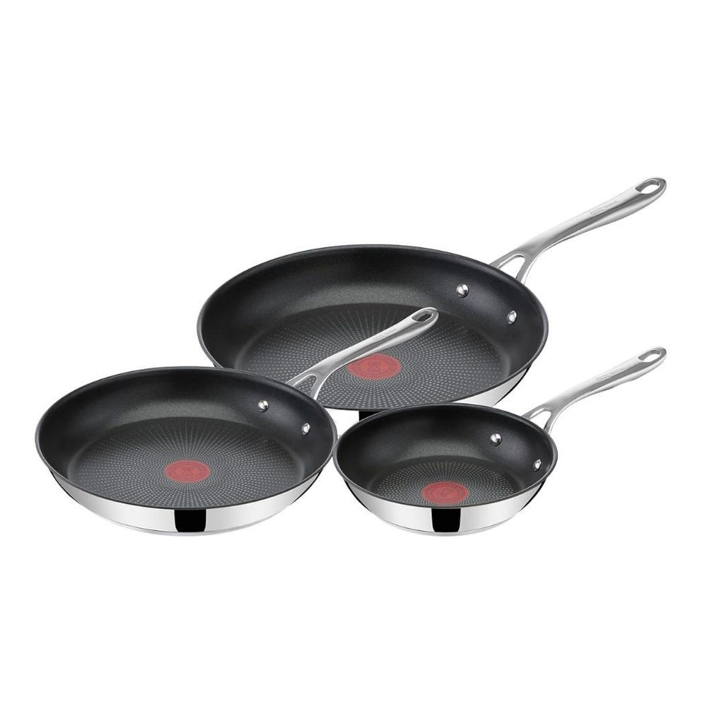 Tefal Pfannen-Set Jamie Oliver J90 Pfannenset 20, 24, 28cm, Pfannen für alle Herdarten, (Pfanne, Bratpfannen Set, Pfannenset, Wok, Wokpfanne)