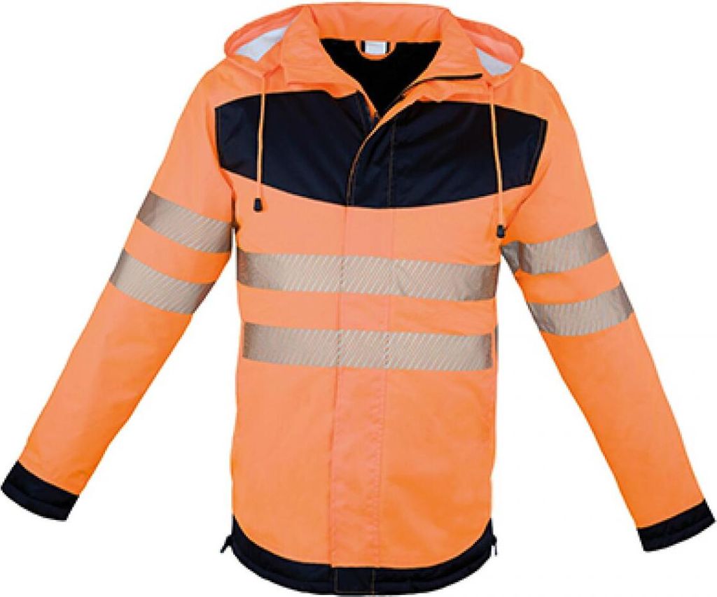 Korntex EOSP | EOS Hi-Vis Workwear Parka With Printing Area - Farbe: Signal Orange/Black - Größe: 4XL