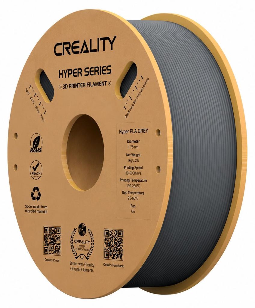 Creality Pla Filament Hyper Speed Grey 1.75 Mm 1 Kg Productafbeelding 