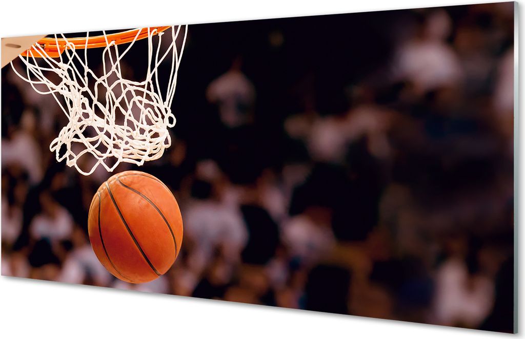 Glasbilder 120x60 Wandkunst Basketball
