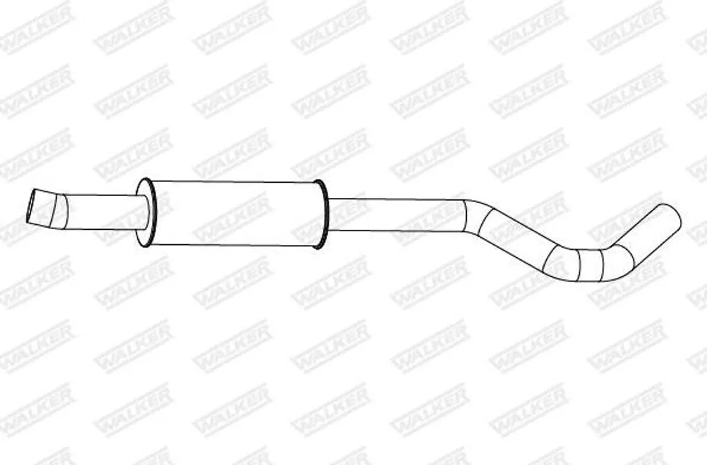Silencieux central WALKER 24333 contre le bruit BMW F20 F21 18308632568