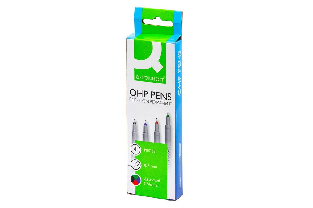 Q-CONNECT – Omarker, nicht permanent, fein, Set mit 4 Stück Produktbild 