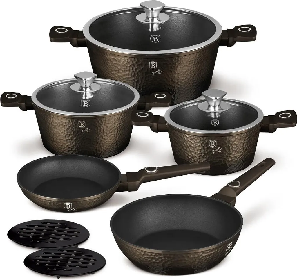 Set Pentole Berlingerhaus BH-8243 Primal Gloss 10 Pezzi Induzione