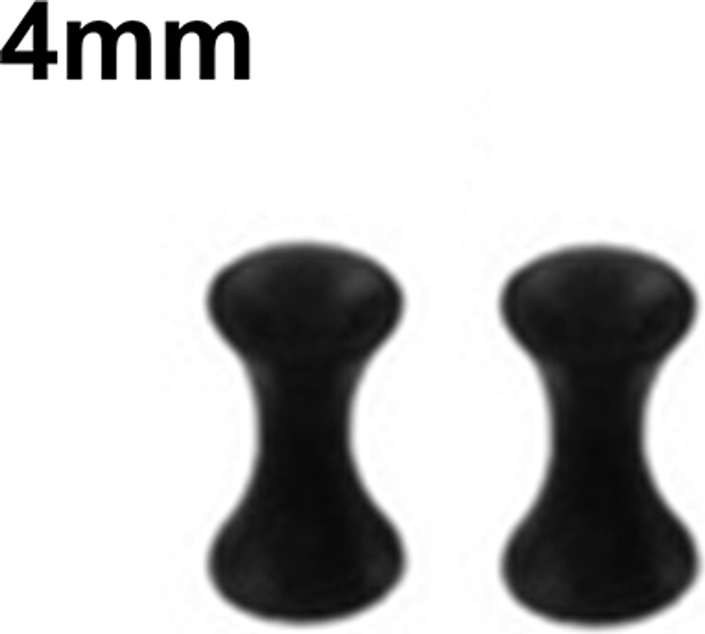 1 Paar Silikon-Ohrmessgeräte, Ohrtunnel, Expander, Piercing-Schmuck-4 mm