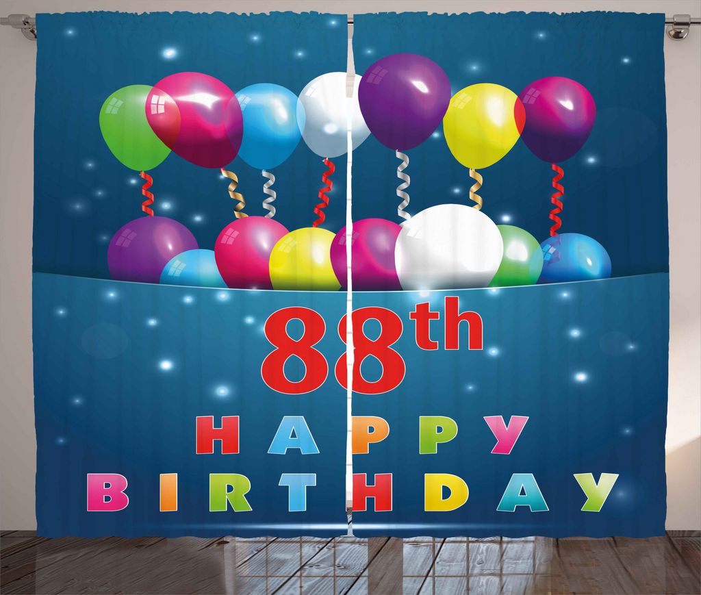 ABAKUHAUS Bunt Rustikaler Vorhang, Überraschung Luftballon, Wohnzimmer Universalband Gardinen mit Schlaufen und Haken, 280 x 175 cm, Mehrfarbig