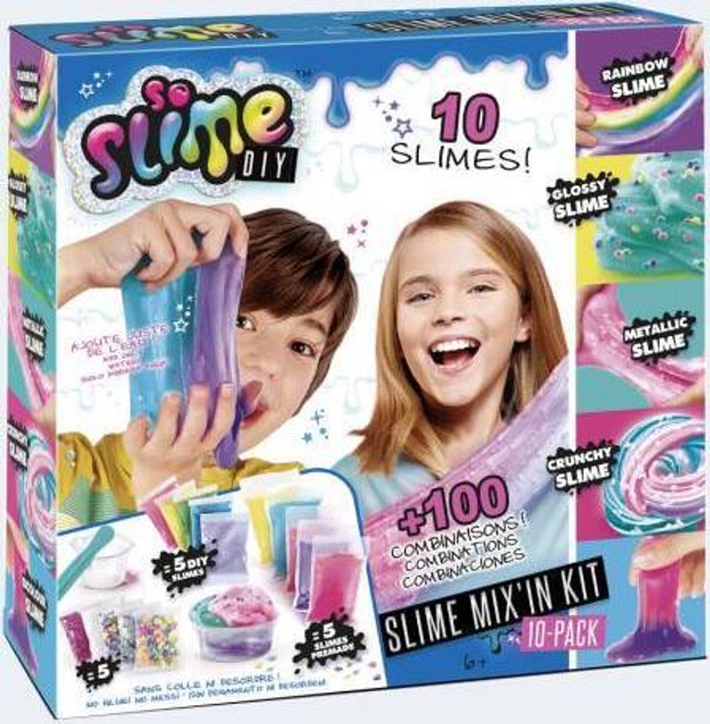 Slime Mix in Kit 10er Set DIY Rainbow / Metallic Produktbild 