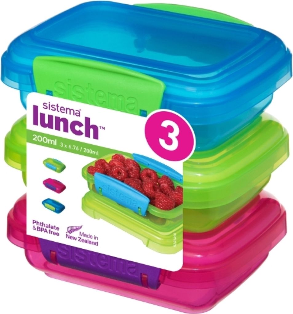 Jähn Handels Sistema Lunchbox 200 ml, 3er-Set