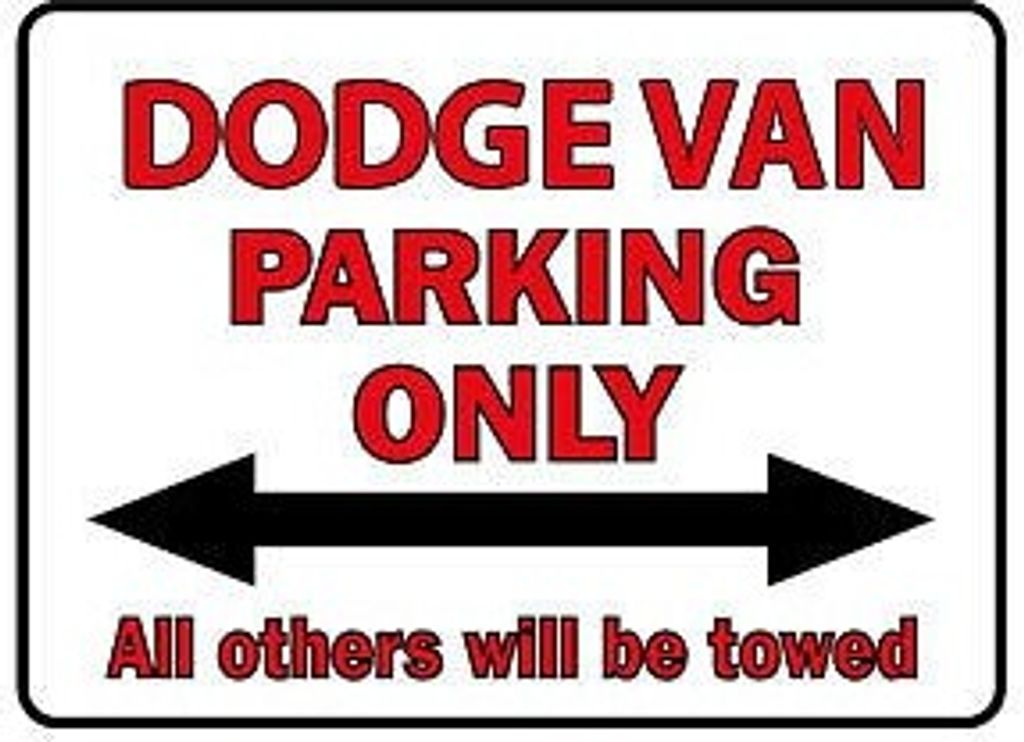 Parkschild - Dodge Van Parking Only - 308832 - Gr. 40 x 30 cm