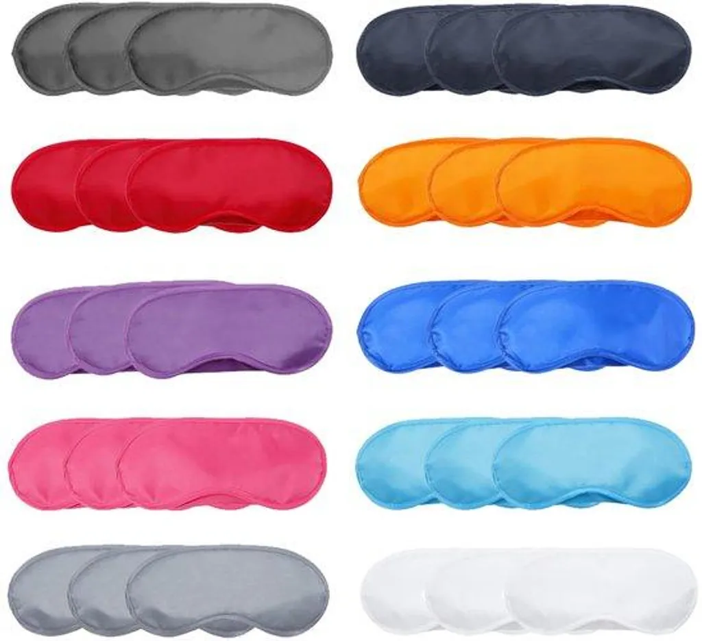 Masque de sommeil pour voyage et avion, lot de 30 masques élastiques
