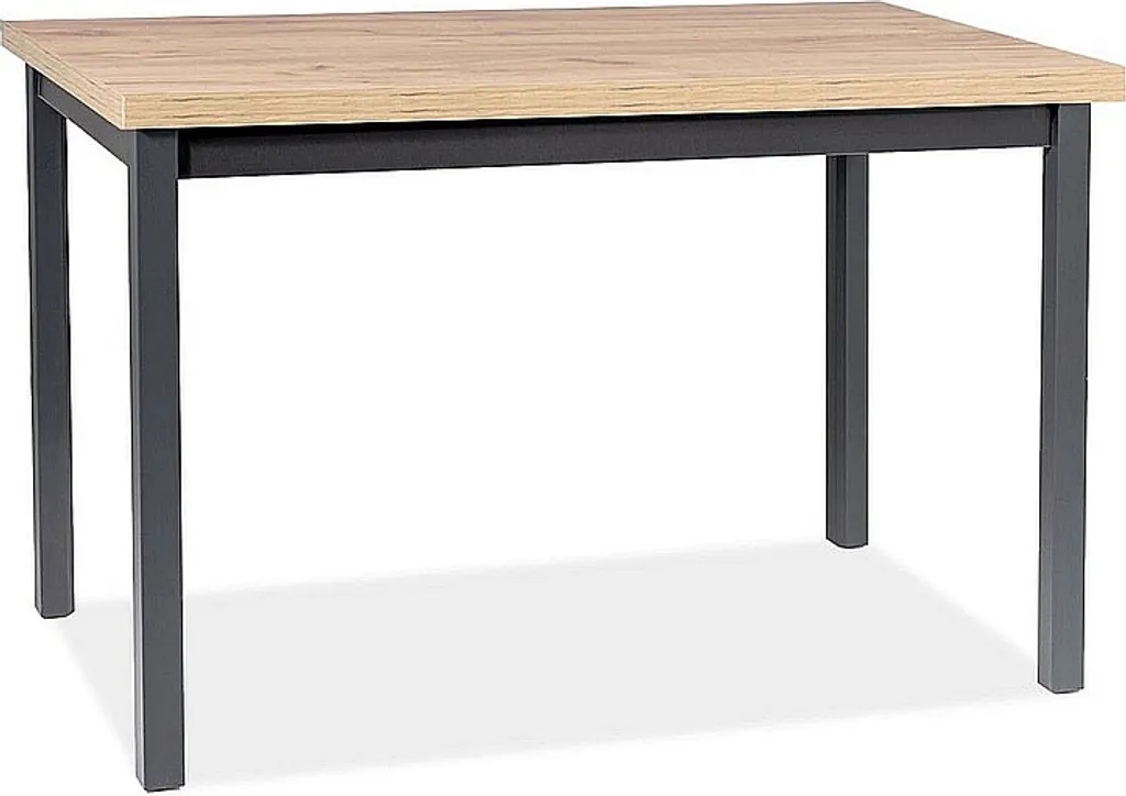Table ANTHONY finition chêne artisanal avec piétement noir stable et design