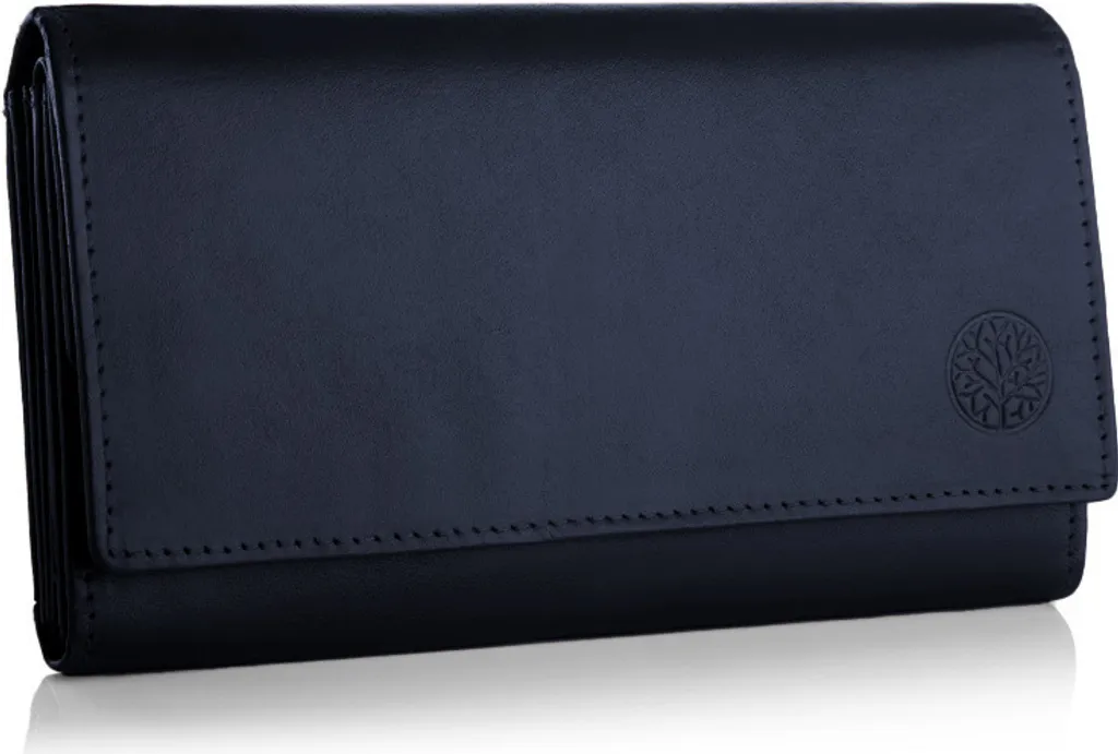 Porte-monnaie femme bleu marine zippé BPD-DZ-15 - Finition haute qualité