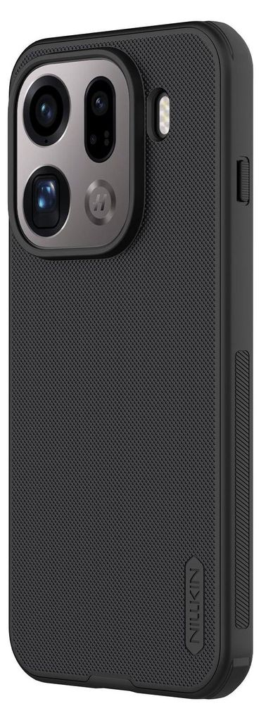 A black phone case is shown from a side angle.