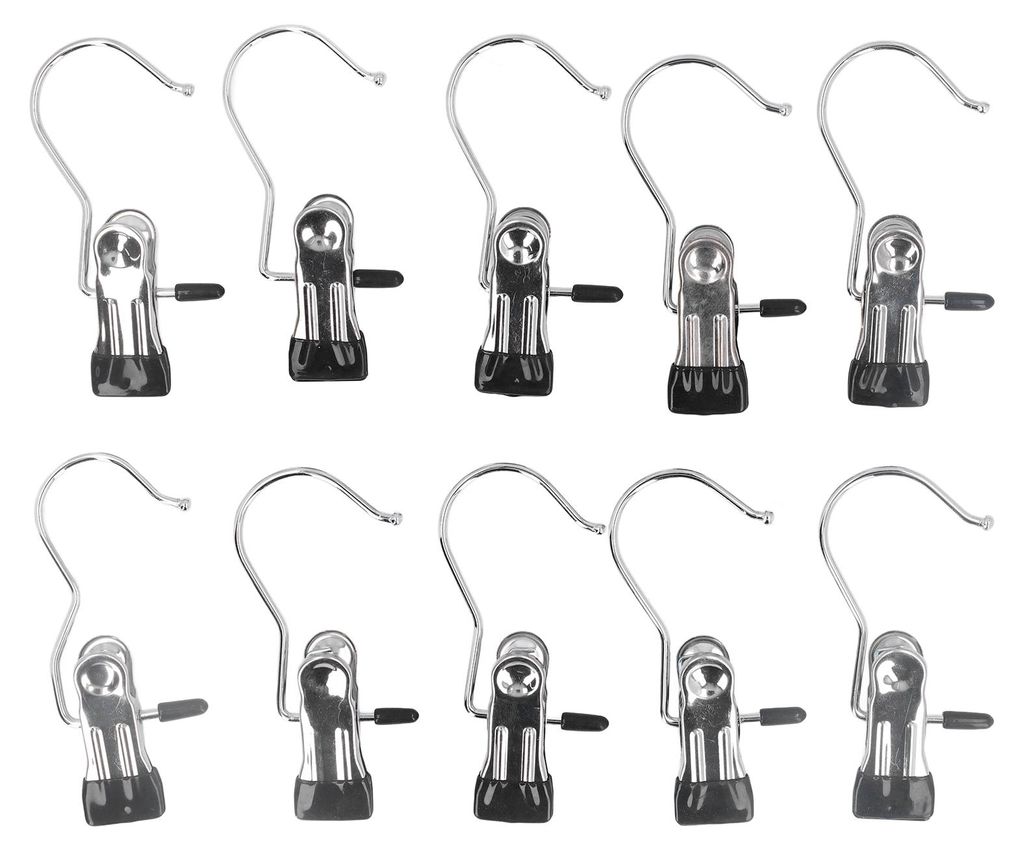 10 Stück kurze Schwanz-Aufhänger-Clips aus Edelstahl, Produktbild 