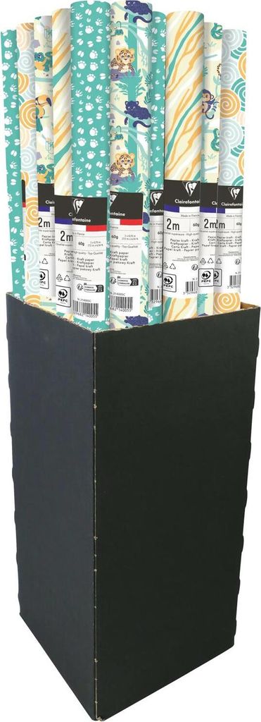 Clairefontaine 30x Geschenkpapier 60g Jungle 2x0,70m, display Sortierung 214005C