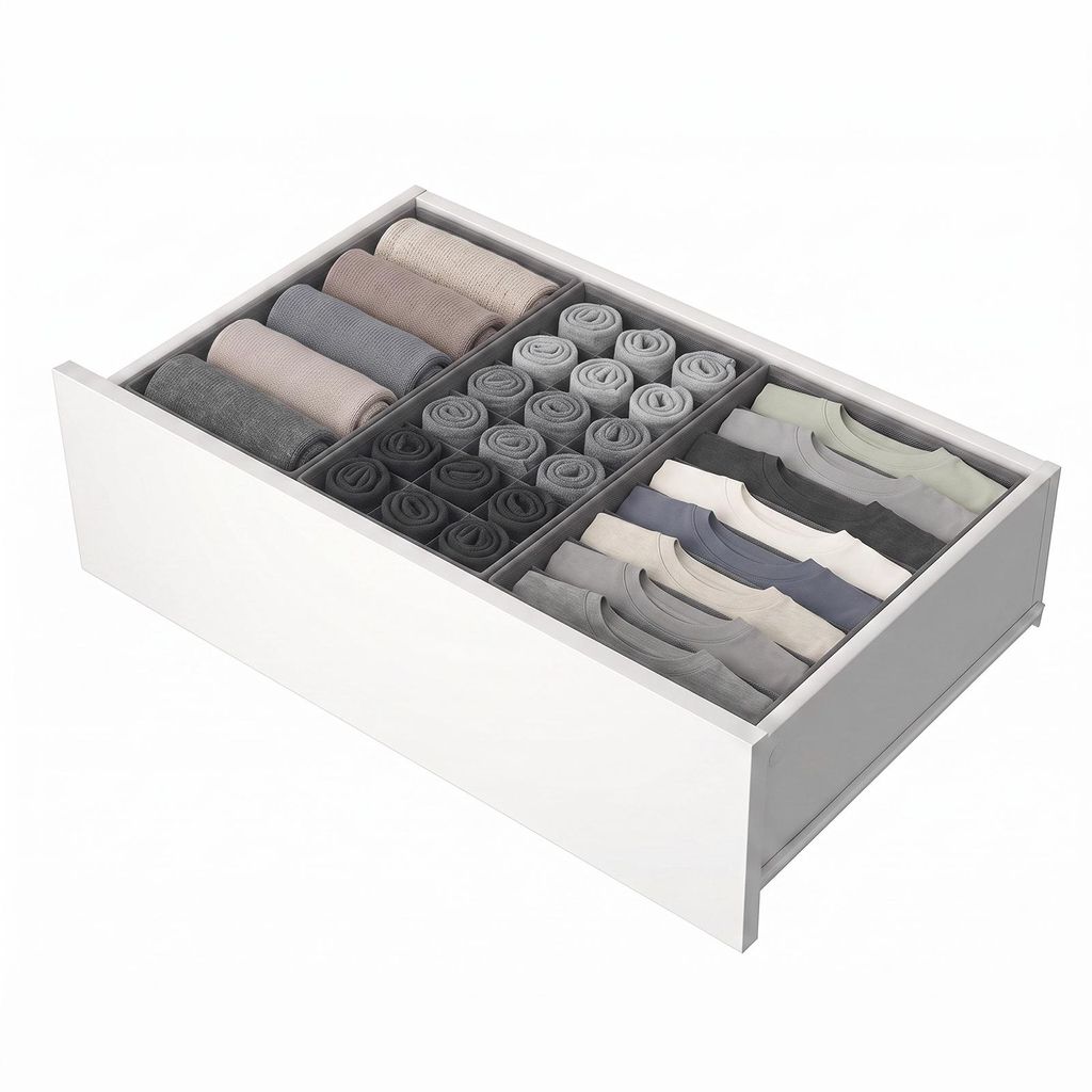 Aufbewahrungsbox Schubladen Organizer aus Vliesstoff Produktbild 