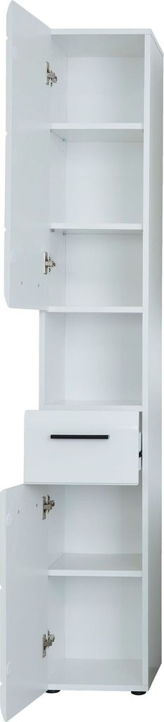 trendteam Bad Hochschrank Skin/Gloss/Line Weiß Produktbild 3