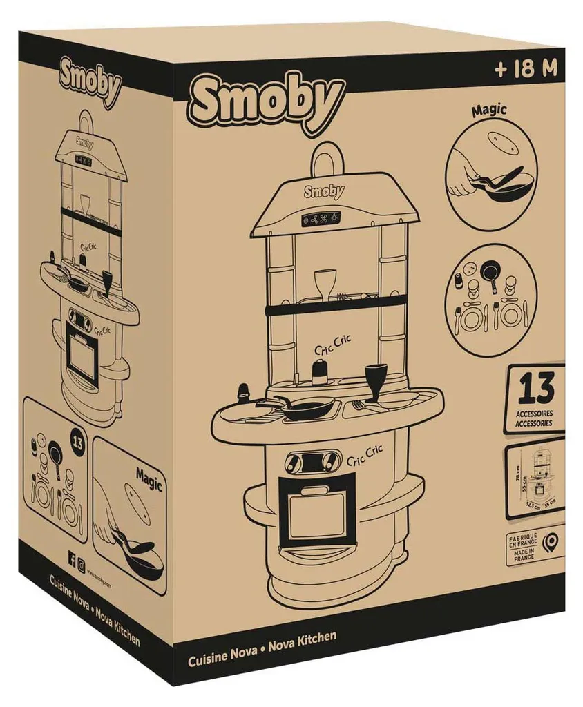 Cuisine Smoby Nova avec four et 13 accessoires pour enfant dès 18 mois - 4