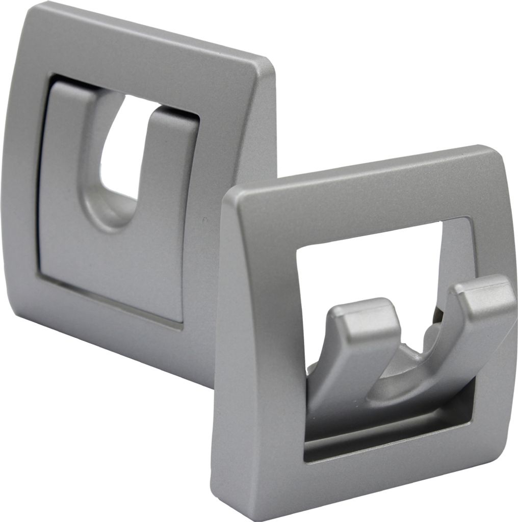 Garderobe Kleiderhaken Haken 2fach klappbar Wohnwagen Wohnmobil Caravan Boot silber