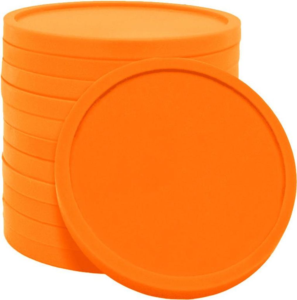 CombiCraft Kunststoff Wertmarken Chips oder Pfandmarken - Orange - 100 Stück