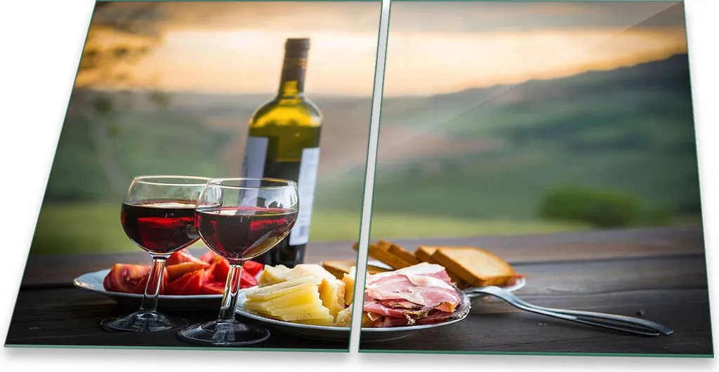 Set 2 Copri Piano Cottura Vetro 40x52 - Protezione Vino e Cucina