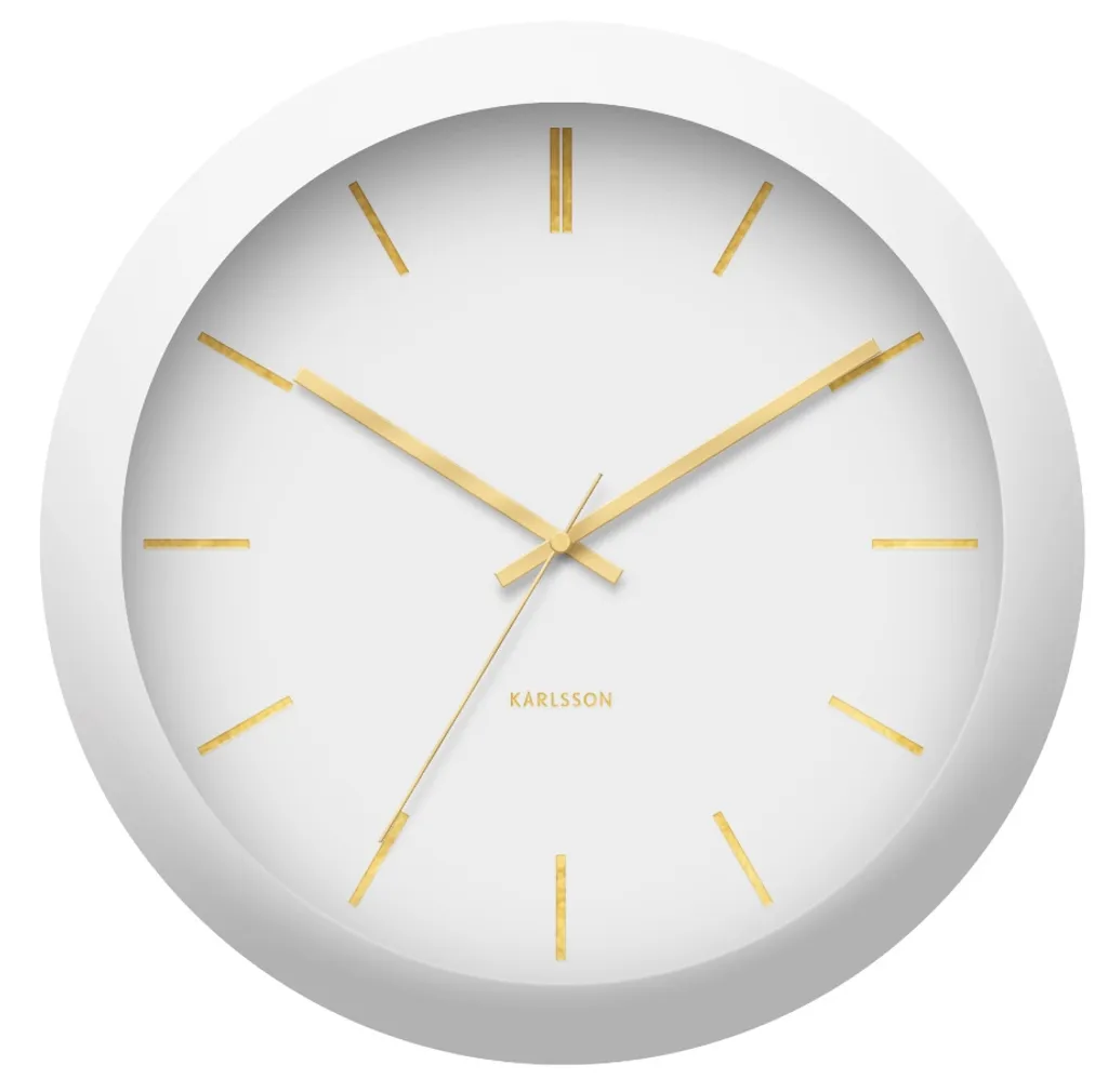 Horloge murale Globe Blanche Karlsson - Décoration Murale pour Bureau Pro
