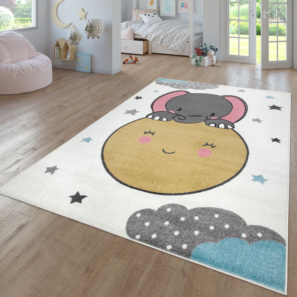 TT Home Teppich Kinderzimmer Kinderzimmerteppich Junge Mädchen Kinderteppich Modern Soft Größe 133x190 cm