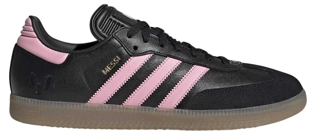 Adidas - "Messi" Sneaker für Damen, Leder GT15704 (39 EU) (Schwarz/Pink/Gummi Rosa)