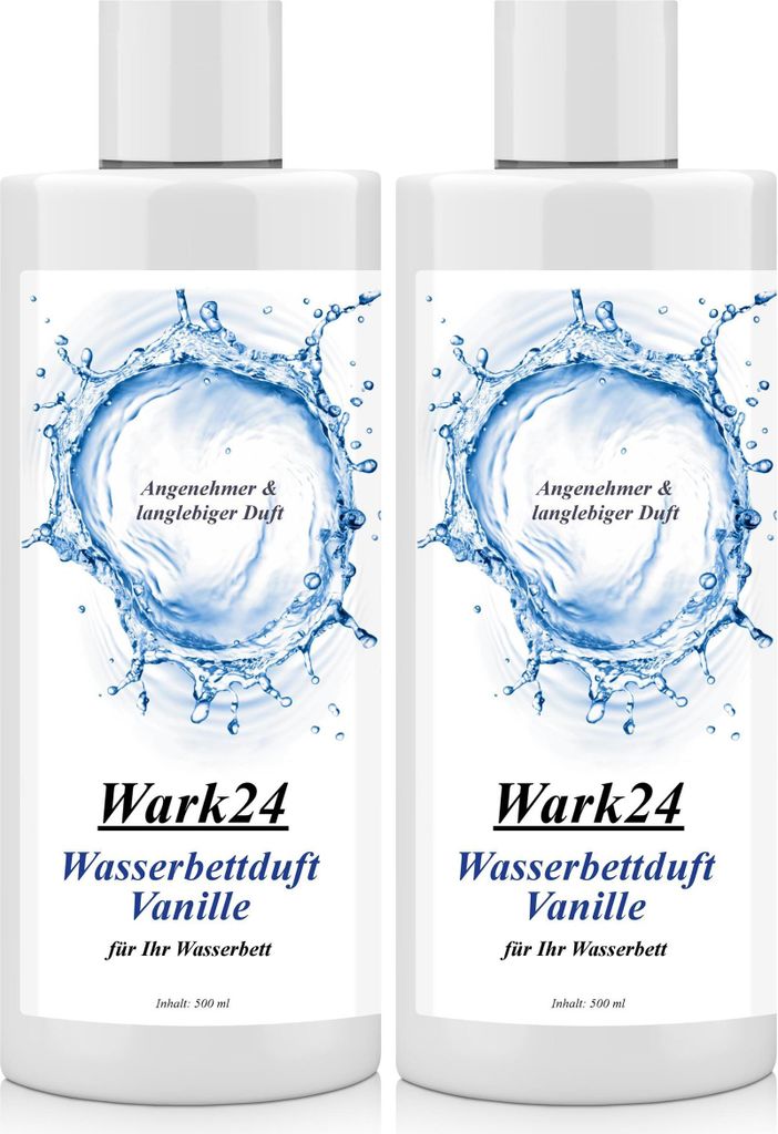 Wark24 Wasserbettduft Vanille basierend auf natürlichen Ölen 500ml (2er Pack)