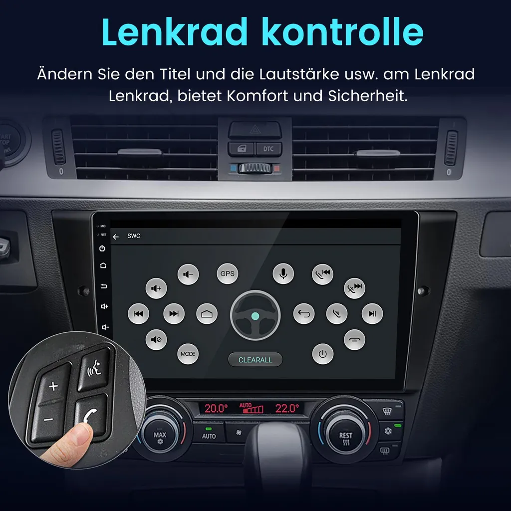 Sistema Infotainment 9" BMW Serie 3 E90 - Android 64GB CarPlay - 3