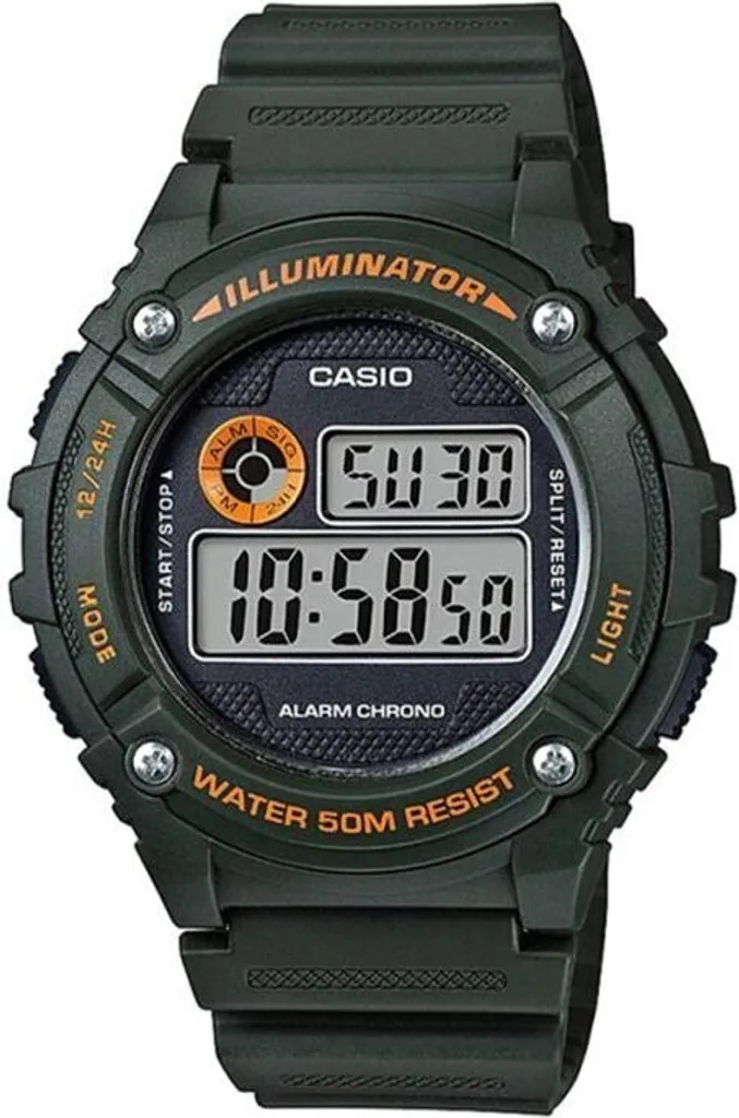 Casio W-216H-3B Montre Étanche 50m avec Chronomètre et Alarme Intégrés