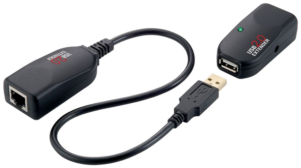 LogiLink USB 2.0 Extender-Set Twisted Pair schwarz