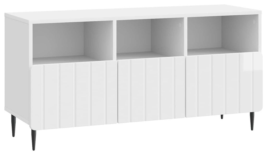 Maison Exclusive - TV-Schränk Hochglanz Weiß 102 x 34,5 x 50 cm Holzwerkstoff