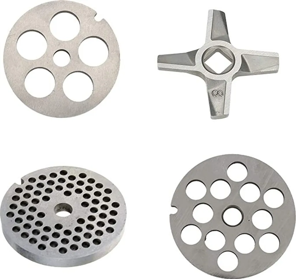 Kit Risparmio Tritacarne 8 - 3 Piastre Inox + Lama - Compatibile Bosch
