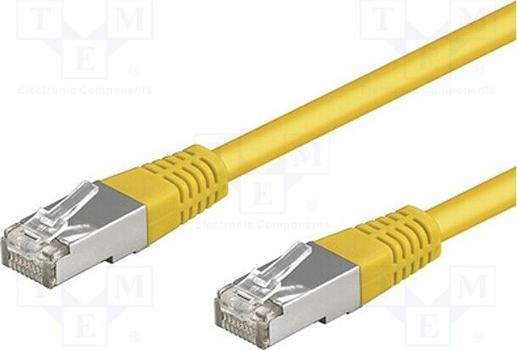 1x gelb PVC 5e 2 68065 RJ45-Kabel 1m