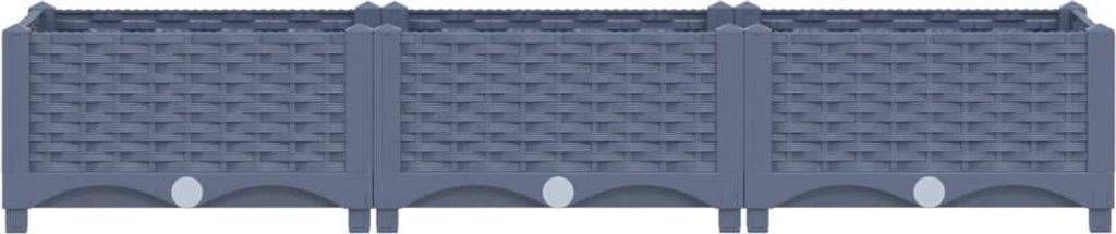 Hochwertigen Möbel Beete - Grau Hochbeet 120x40x23cm Polypropylen NEU8863741