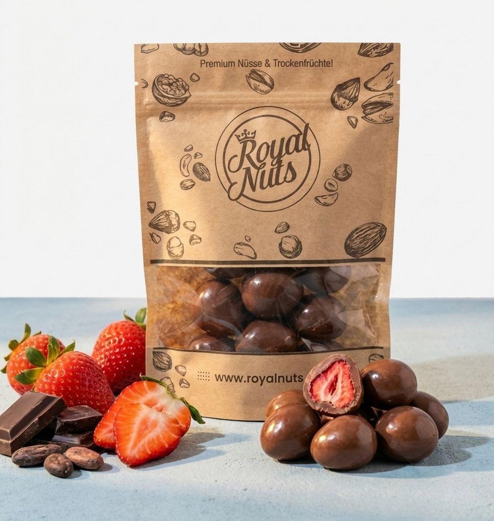 1000g Schoko Erdbeeren mit Vollmilch-Schokolade Produktbild 