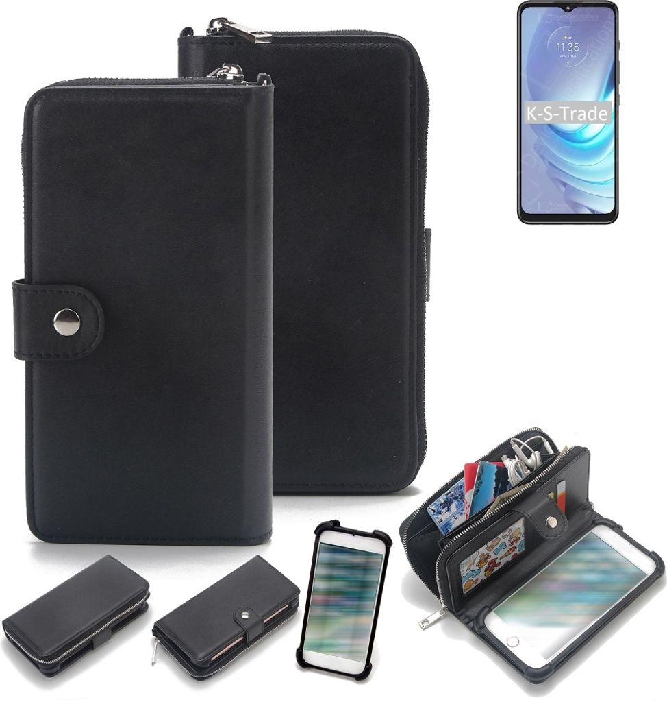 K-S-Trade 2in1 Handyhülle Schutzhülle kompatibel mit Motorola Moto G50 & Portemonnee Cover Handy Hülle Case Etui Geldbörse Wallet Bookstyle