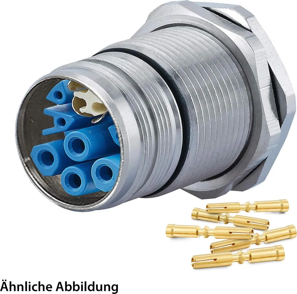 SET HUMMEL incl. contatti M23 Connettore ibrido, inserto a crimpare diritto Numero di poli 3+4+4+PE, presa con controdado