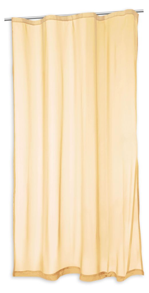 Voile Vorhang beige Kräuselband Gardine transparent ca. Produktbild 