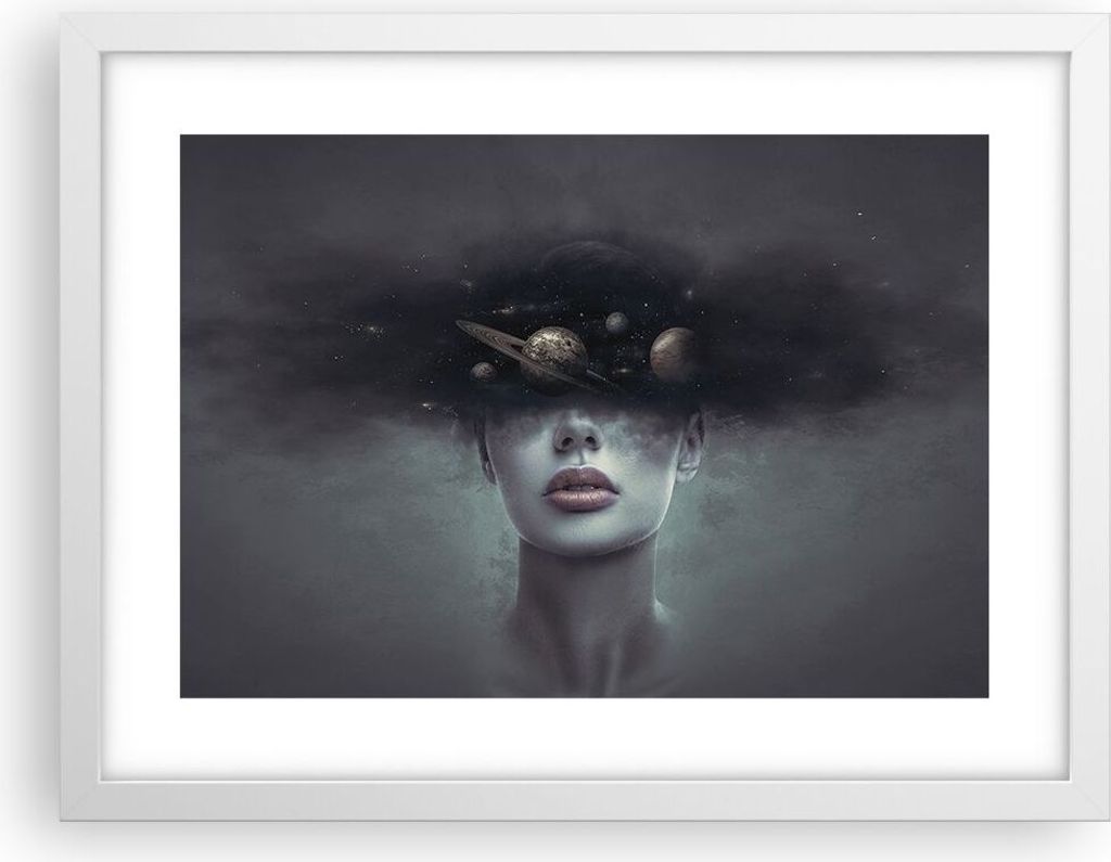 Gerahmtes Poster - Weißer Rahmen - Quinoa Frau Gesicht - 40x30 cm - Wand Bild - Wanddeko - Wandbilder - Kunstposter - Wandposter - Bilderrahmen - ...