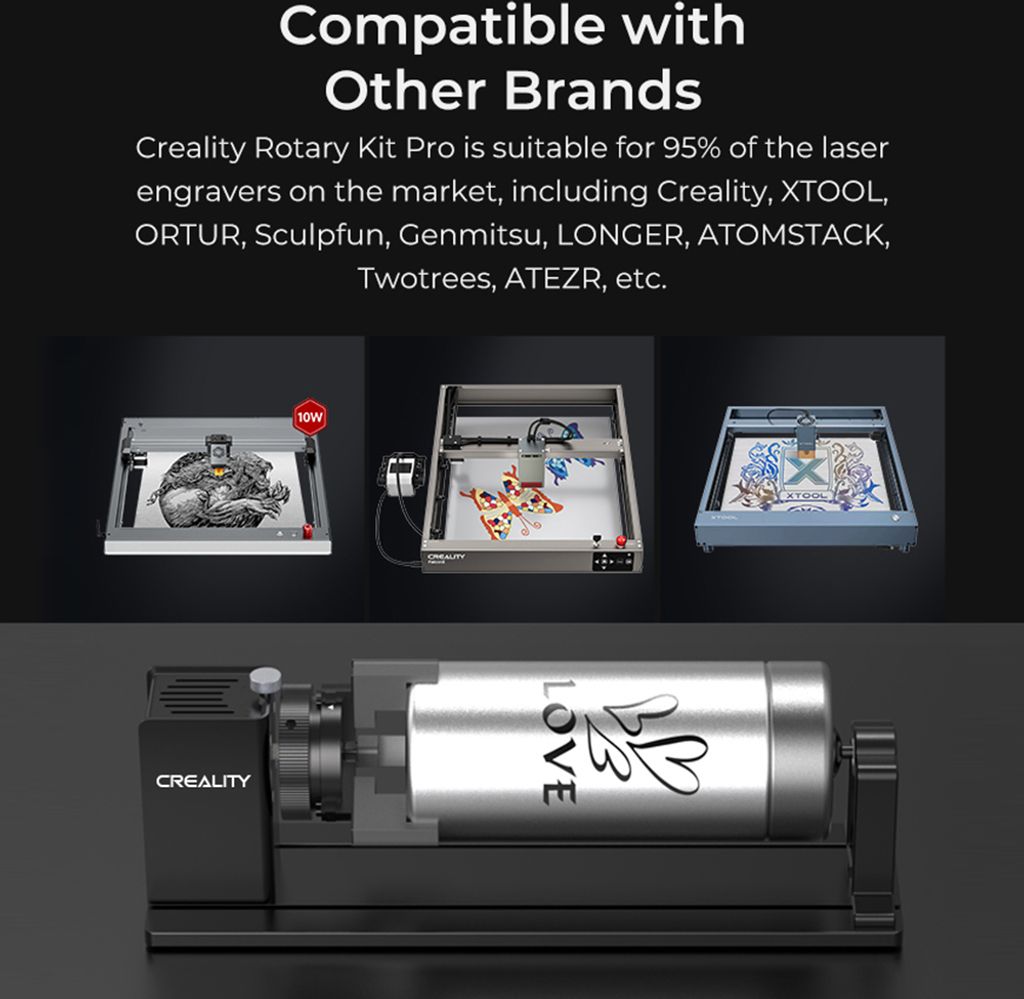 Creality Rotary Kit Pro 3 v 1 čelistní otočný válec, 360° Obrázek produktu 8