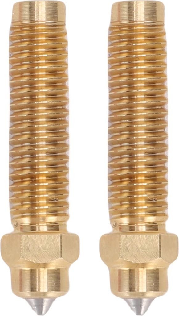 2 Stück 0,4 mm Düsen passend für Centauri Carbon 3D-Drucker, Messing, gehärteter Stahl, Bimetalldüse mit hohem Durchfluss