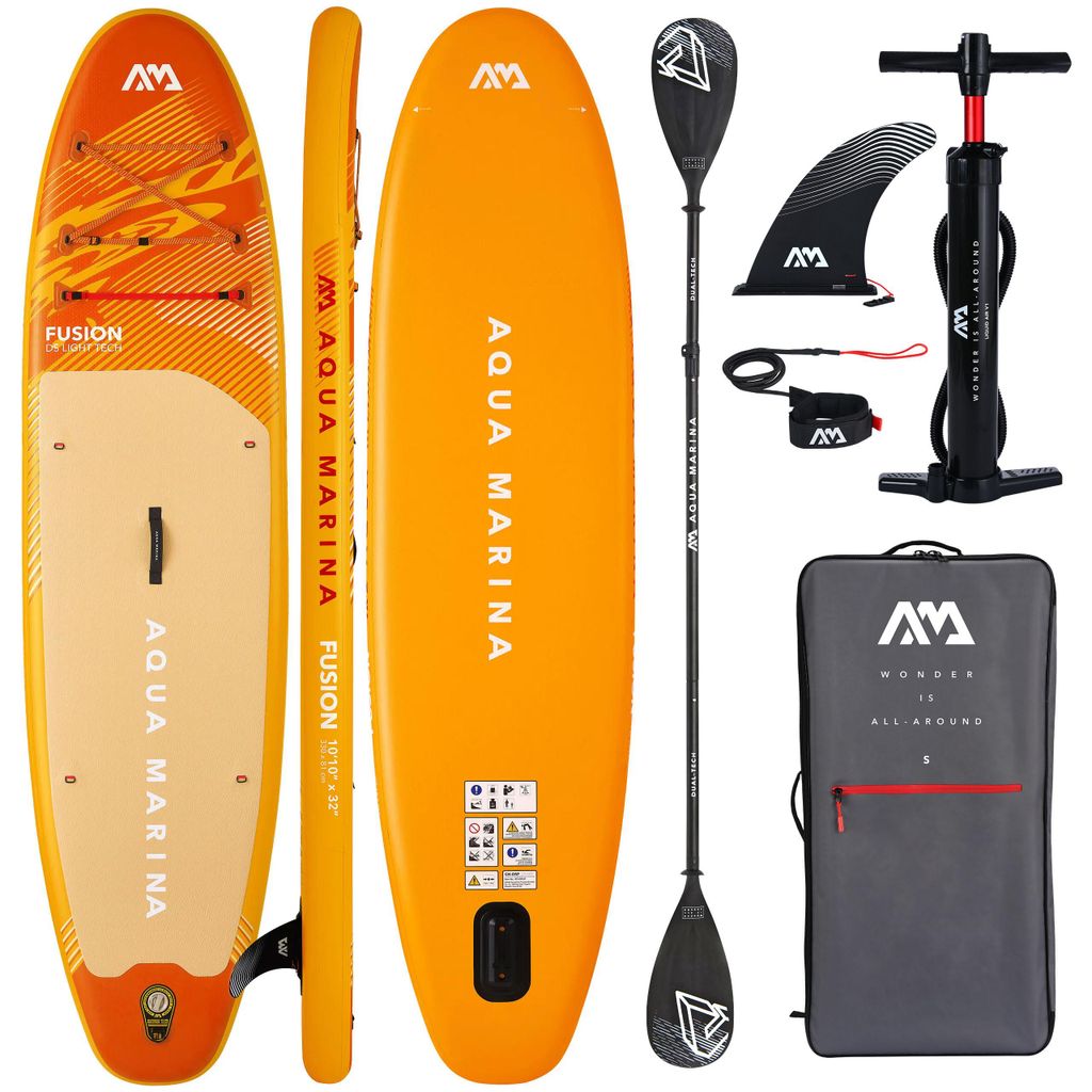 Aufblasbares SUP Board 330 cm Aqua Marina Fusion 10'10 2026 – 150 kg, Komplettset + Kajakpaddel