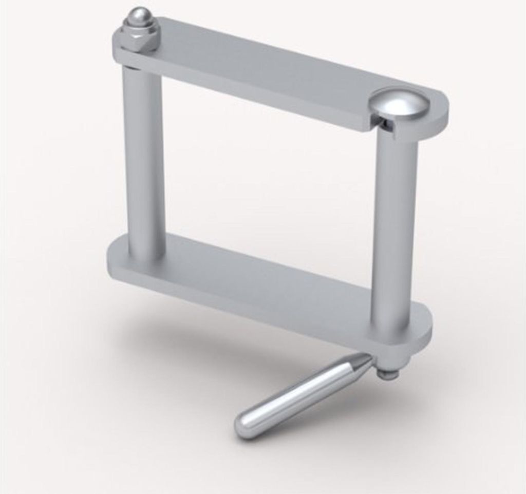 Geländer-Verbindung mit Schnellspannhebel zum Verbinden von Geländerrahmen, Aluminium/Stahl verzinkt