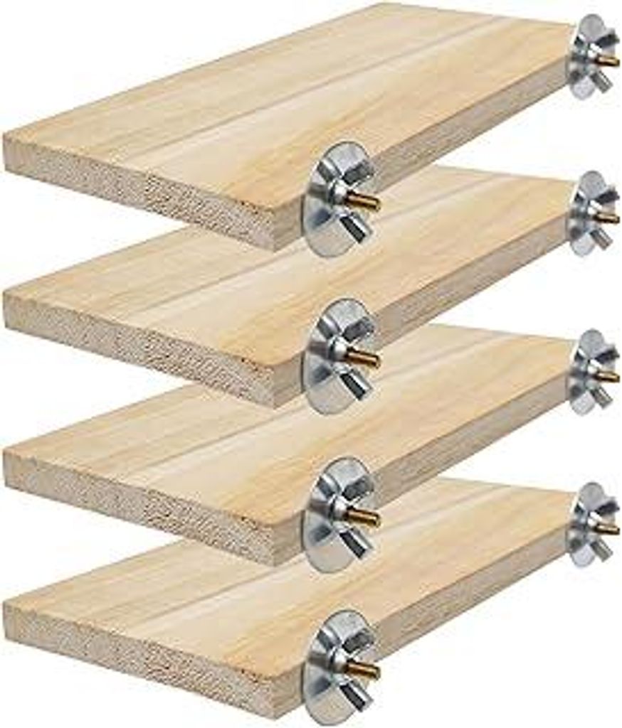 4 Stück Holz Plattform Kletterplattform Sitzbretter für Vögel Barsch Plattform Quadratischer Holzständer Rechteckig Sprungbrett Spielzeug Zubeh...