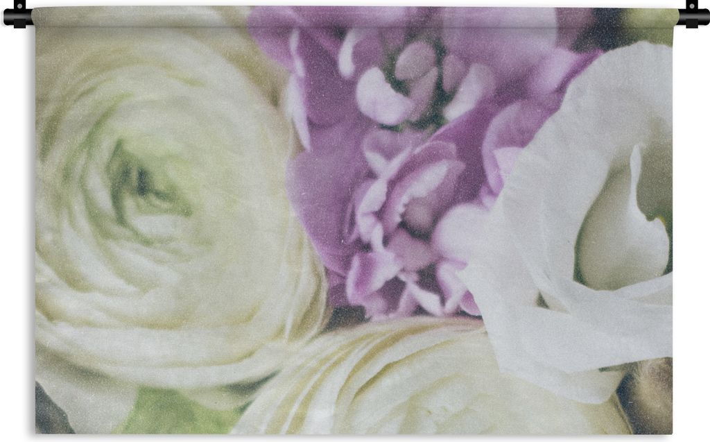 MuchoWow Wandteppich Wandbehang Blumen - Rosen - Natur 120x80 cm Tapisserie Dekoration Wandtuch - Wanddekorationen - Wandtücher