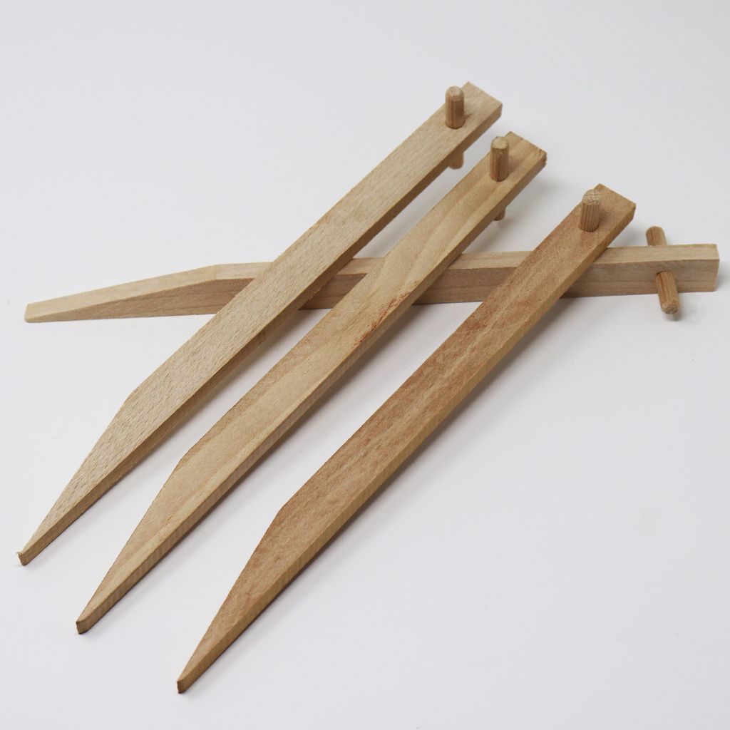 100 Erdanker aus Buchenholz I Holz Bodenanker Holzpﬂock Produktbild 