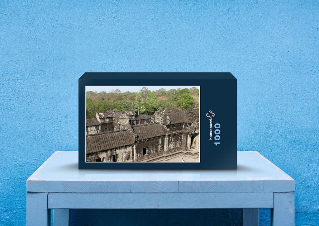 hansepuzzle 22317 - Angkor Wat Puzzle, 1000 Teile, Orte, 60,0 x 46,0cm mit hochwertiger Aufbewahrung, Kartonbox und wiederverschließbarem Beutel